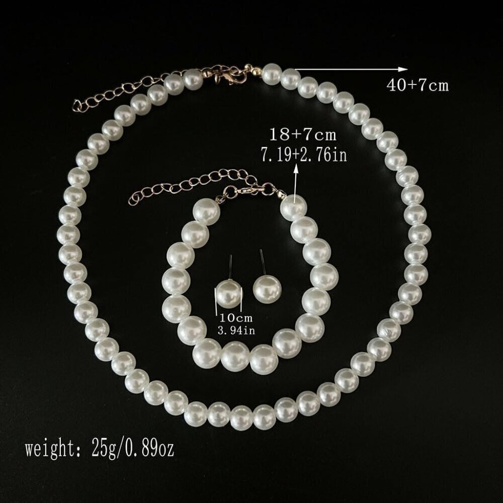 Classic Pearl Necklace and Elegant Earrings for Bridesmaids – Chic Wedding Set - Picture 6 of 9